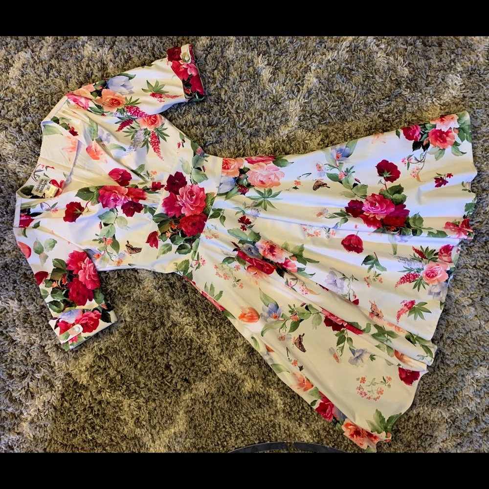 White floral dress